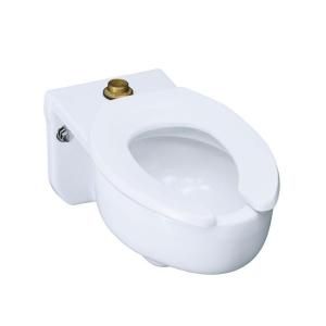 KOHLER Stratton Water Guard Wall Hung Toilet Bowl Only with Top Spud in White 4450 C 0