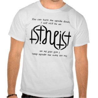 Atheist Ambigram   Upside Down Shirt
