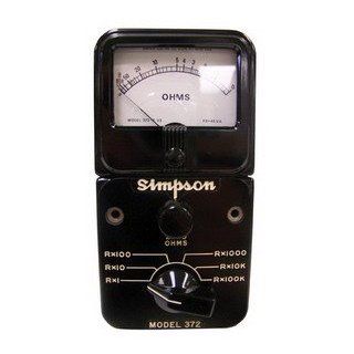 Simpson Ohmmeter, 372 2  500 Ohms to 0 50 Megohms   Voltage Testers  
