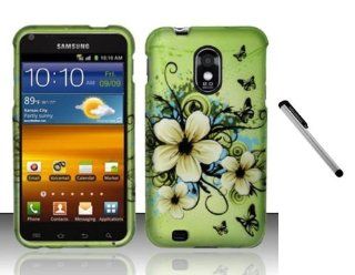 (NC) Samsung Galaxy S2 Hawaiian Flowers Floral Case Cover for (Sprint) and Nanocell4all Premium Capacitive Stylus Pen 