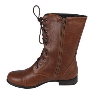 Women's Beston Alice 07 Brown Faux Leather Beston Boots