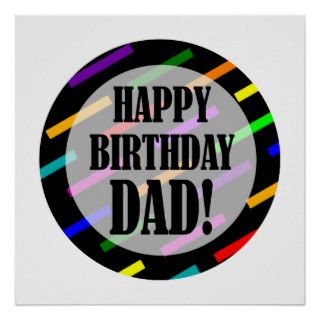 Happy Birthday For Dad Print
