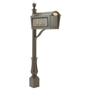 Whitehall Products Standard Chalet Mailbox Package in Bronze 16180