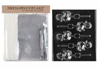 Dress My Cupcake DMCKITE421 Chocolate Candy Lollipop Packaging Kit with Mold, Easter, Duck with Cap Lollipop Kitchen & Dining