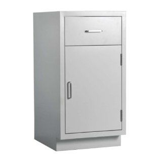 Looped Logic LL1835AB SSAA 1 Door Modular Steel Base Cabinet with Chemical Resistant Powder Coated Finish, 18" Length x 35.375" Height x 22" Depth, 1 Drawer Science Lab Cabinets