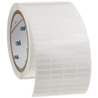 Brady THT 14 423 10 0.65" Width x 0.2" Height, B 423 Permanent Polyester, Gloss Finish White Thermal Transfer Printable Label (10000 per Roll)