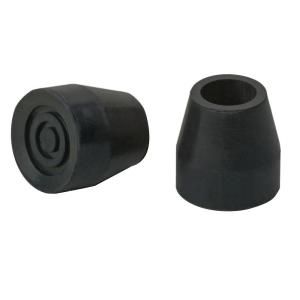 Walker/Cane/Commode Replacement Tips with Metal Insert in Black 519 1384 9502