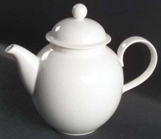 Villeroy & Boch Tipo White Coffee Pot & Lid, Fine China Dinnerware   White Dots/