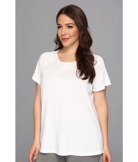 Moving Comfort Plus Size Dash Tee Womens Workout (White)