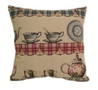 American Mills 35671.423 Tea Time Pillow, 18 by 18 Inch, Set of 2   Throw Pillows