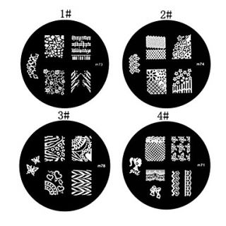 1PCS Nail Art Stamp Stamping Image Template Plate M Series NO.1(Assorted Colors)