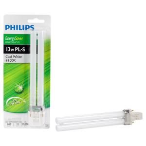 Philips 13 Watt Cool White (4100K) CFLni 2 Pin GX23 CFL Light Bulb 230128