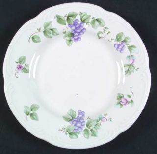 Pfaltzgraff Grapevine Luncheon Plate, Fine China Dinnerware   Stoneware,Purple G