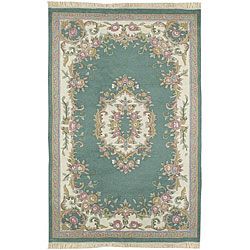 Hand knotted Aubusson Wool Rug (2'6 x 12') Surya Runner Rugs