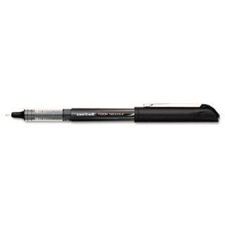 uni ball 1734918   Vision Roller Ball Retractable Gel Pen, Black Ink, Micro SAN1734918