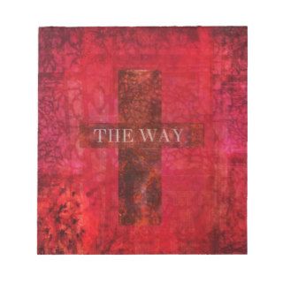 THE WAY cross Contemporary Christian art Memo Note Pads