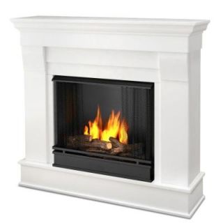 Real Flame Chateau 41 in. Ventless Gel Fuel Fireplace in White 5910 W