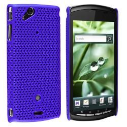 Blue Meshed Rear Rubber Coated Case for Sony Ericsson Xperia X12 Arc BasAcc Cases & Holders