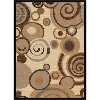 Flora Collection Ivory/ Multi Swirl Rug (7'10 x 10'3) 7x9   10x14 Rugs