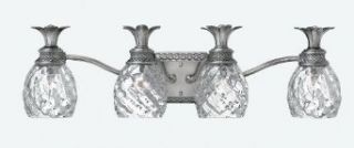 Hinkley Lighting 5314PL 4 Light Pineapple 28.5" Wide Bathroom Fixture from the Plantation Collection, Polished Antique Nickel   Vanity Lighting Fixtures  