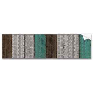 Awesome cool trendy Aztec geometric pattern Bumper Stickers