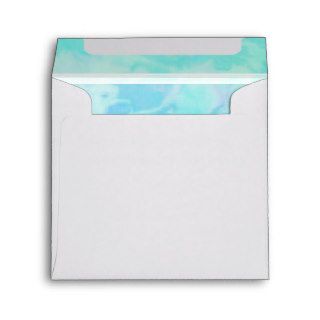 Modern Rainbow Pastel Watercolor Stripes Envelope