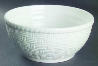Home Trends Hts9 Coupe Cereal Bowl, Fine China Dinnerware   White Basket Weave B