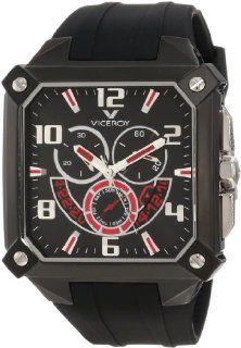 Viceroy Men's 47639 75 Black Square Chronograph Date Rubber Watch at  Men's Watch store.