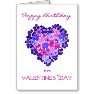 Valentine's Day Birthday   Flower Power Greeting Cards