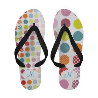PixDezines colorful polka dots/diy background Sandals