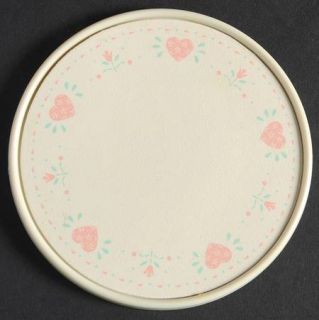 Corning Forever Yours Coaster, Fine China Dinnerware   Corelle,Pink Hearts,Beige
