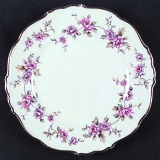 Edelstein Delphine Dinner Plate, Fine China Dinnerware   Scalloped, Floral Rim
