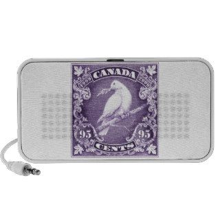 2000 Canada Peace and Love Dove Postage Stamp Travelling Speaker