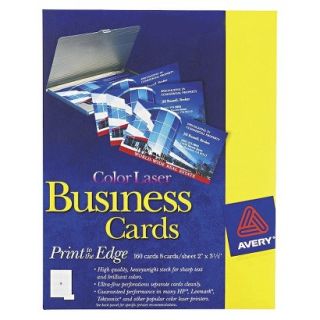 Avery 2 x 3 1/2 Laser Print To The Edge Two Sided Business Cards   White (160