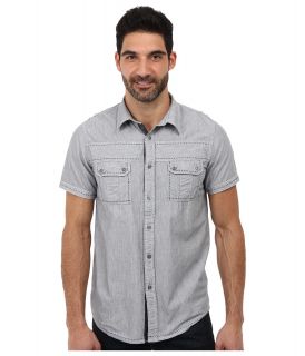 Request Dean S/S Woven Shirt Mens Short Sleeve Button Up (Black)