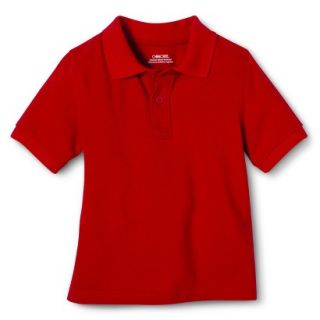 Cherokee Toddler School Uniform Short Sleeve Pique Polo   Red Pop 2T