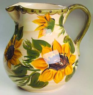 Whole Home Provencial Garden 80 Oz Pitcher, Fine China Dinnerware   Yellow Sunfl