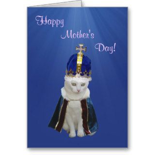 Customizable Cute Cat Mother's Day Greeting Card