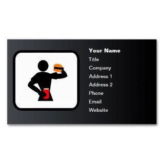Snack Food Logo Customizable Black Business Cards