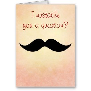 Mustache Valentine Card