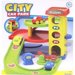 Plastic Multi story Keenway City Car Park with Two Cars and Gas Pump KEENWAY Play Sets