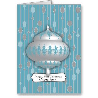 Baby Boy's First Christmas Greeting Card