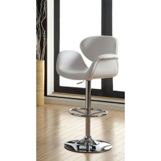 Hokku Designs Ruperte 24.5 Adjustable Swivel Bar Stool IDF BR6918 Color White