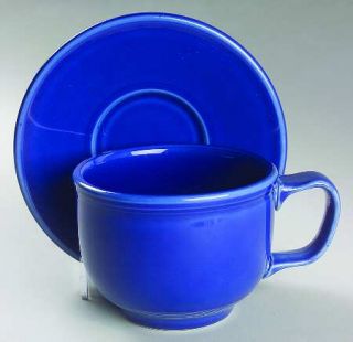 Homer Laughlin  Fiesta Sapphire Blue (Newer) Jumbo Cup & Saucer Set, Fine China