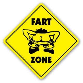 FART ZONE Sign no farting gas farter machine funny Patio, Lawn & Garden