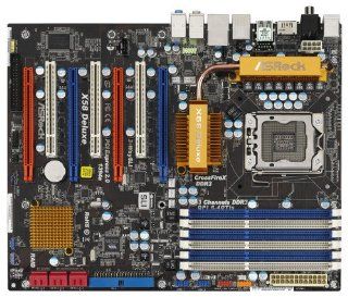 ASRock X58 DELUXE/Core i7/Intel i7/X58/6DDR3 2000(OC)/ATI Quad CrossFireX and NVIDIA Quad SLI,3 Way SLI/G/R/1394/ATX Motherboard Electronics