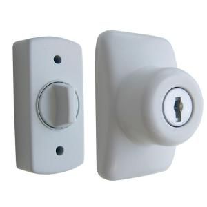 Ideal Security Inc. Keyed Deadbolt Painted in White SKGLKW