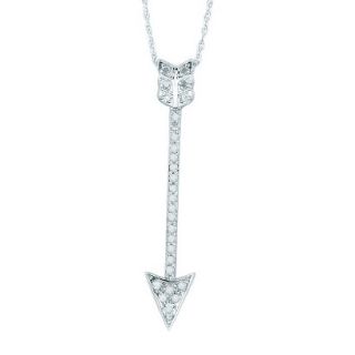 0.25 CT.T.W. Diamond Arrow Pendant in Sterling Silver