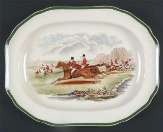 Spode Herring Hunt/The Hunt 14 Oval Serving Platter, Fine China Dinnerware   Ca