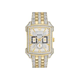Bulova Mens Two Tone Crystal Accent Watch